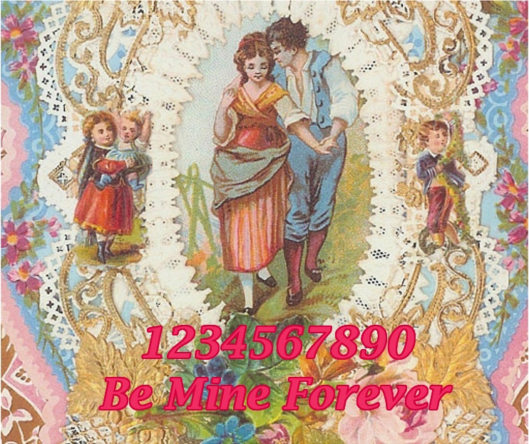 1234567890 Be Mine Forever - Valentine Collage by Nancy Rosin